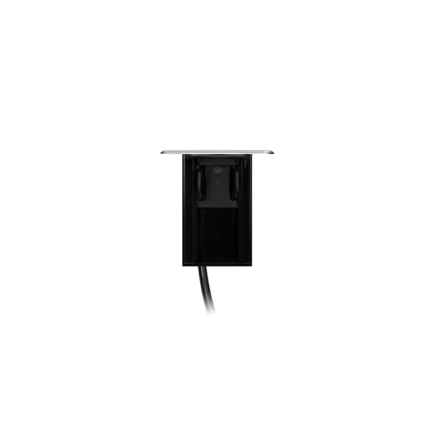 Gniazdo meblowe wysuwane z blatu z płaskim frezowanym rantem, ładowarką USB i przewodem 2m, 3x2P+Z (Schuko), 2 x USB (Typ A+C ; PD20W), 3x1,5mm², INOX