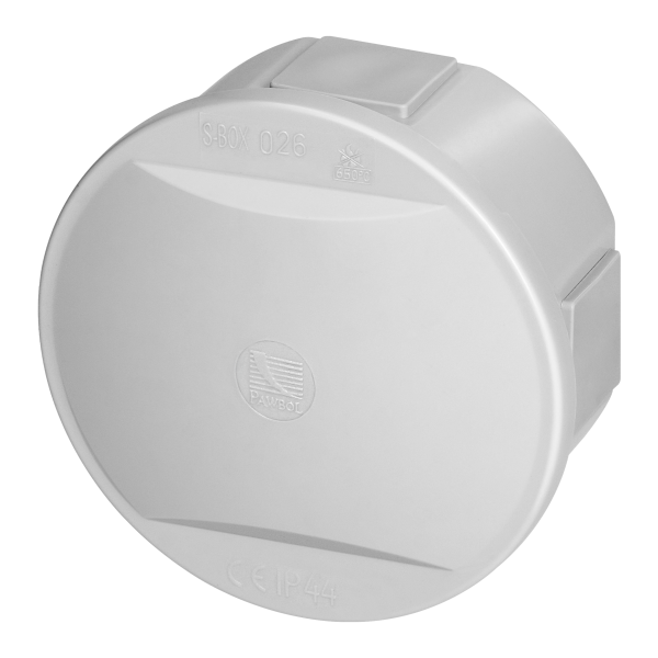 Hermetic junction box 80x40, 4 glands, grey, IP44