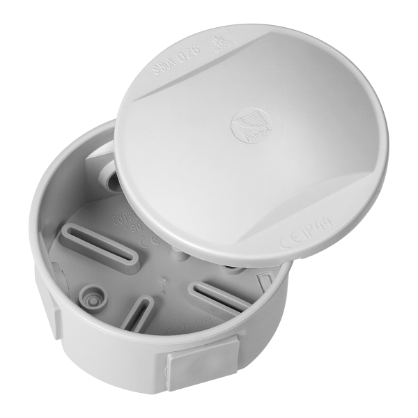 Hermetic junction box 80x40, 4 glands, grey, IP44