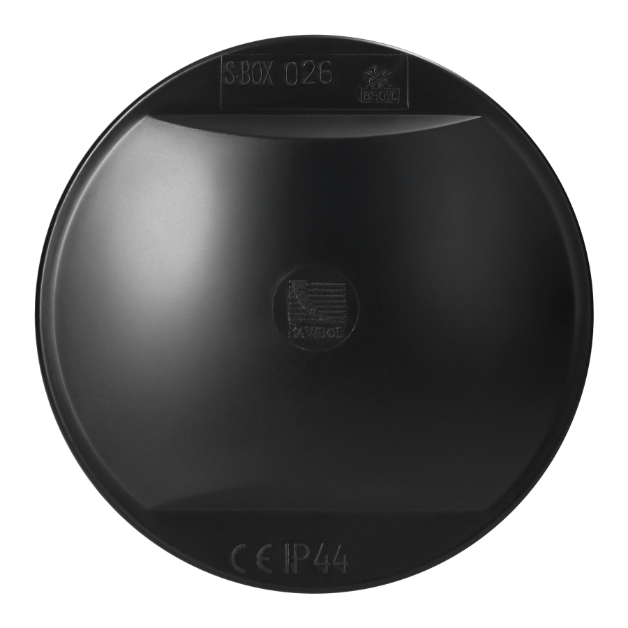 Puszka hermetyczna 80x40, 4 dławiki, odporna na UV, czarna, IP44