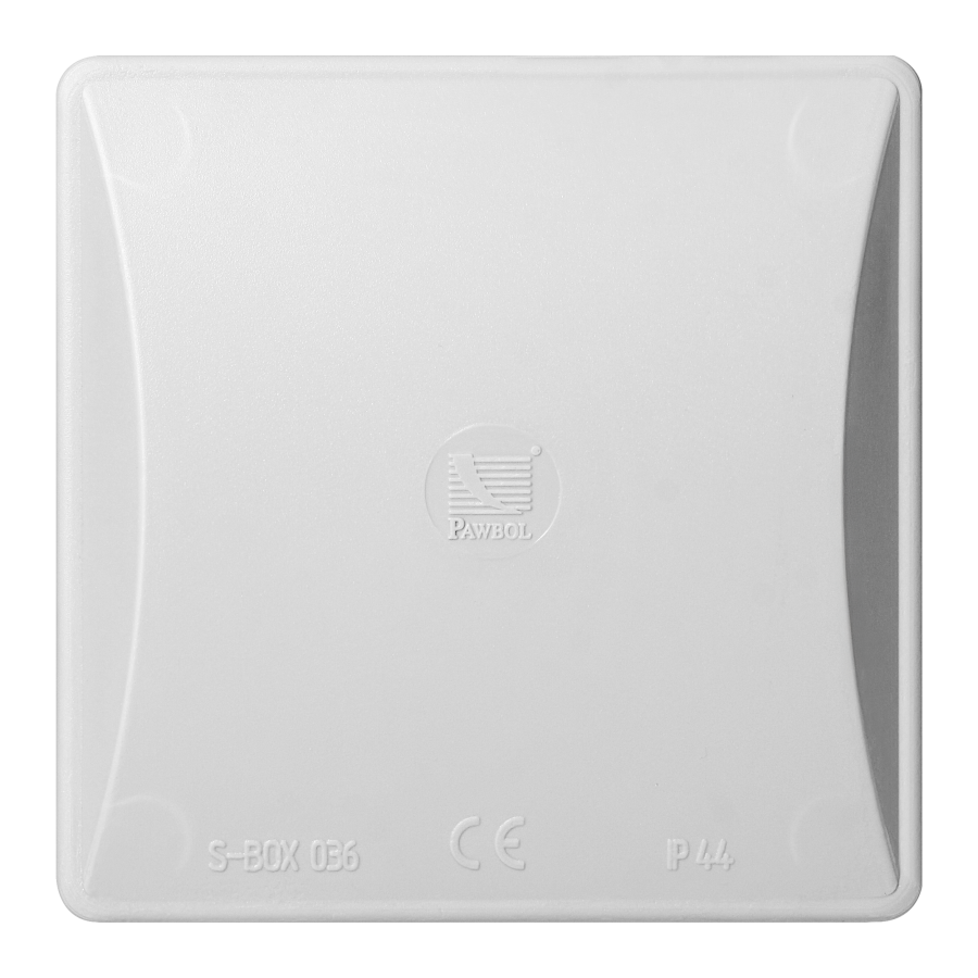 Puszka hermetyczna 80x80x40, 6 dławików, kwadratowa, szara, IP44