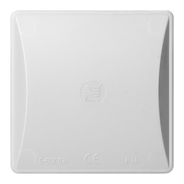 Puszka hermetyczna 80x80x40, 6 dławików, kwadratowa, szara, IP44