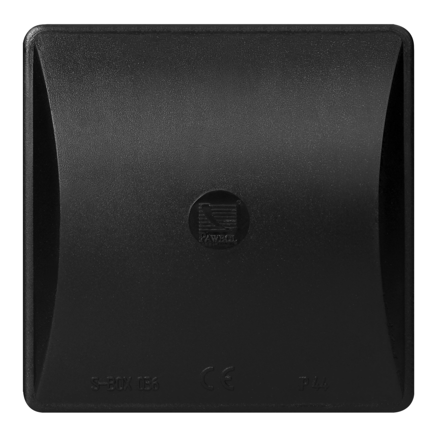 Puszka hermetyczna 80x80x40, 6 dławików, kwadratowa, odporna na UV, czarna, IP44