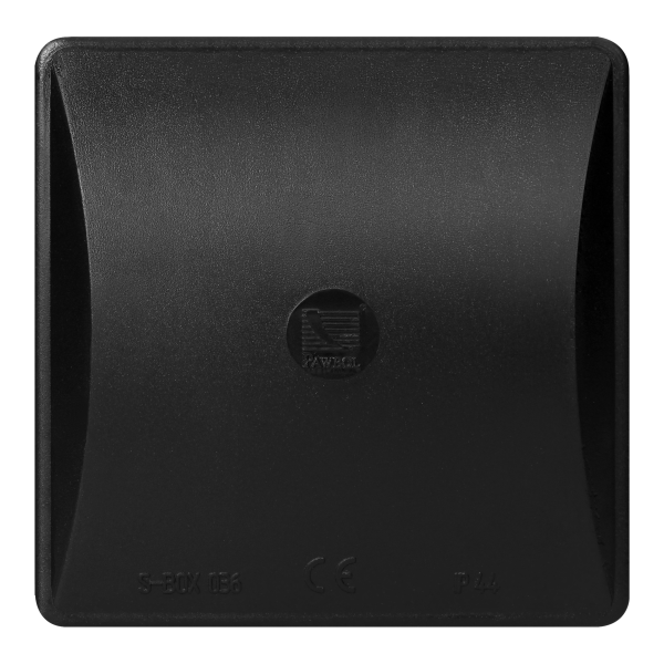 Puszka hermetyczna 80x80x40, 6 dławików, kwadratowa, odporna na UV, czarna, IP44