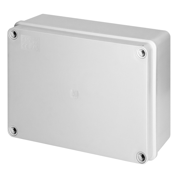 Hermetic junction box 190x140x70, without glands, grey, halogen-free, IP65