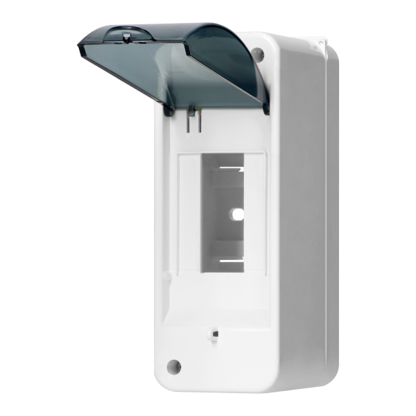 S-2 modular surface-mounted enclosure, with smoked glass, without connector, white, IP40