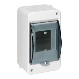 S-3 modular surface-mounted enclosure, with smoked glass, without connector, white, IP40