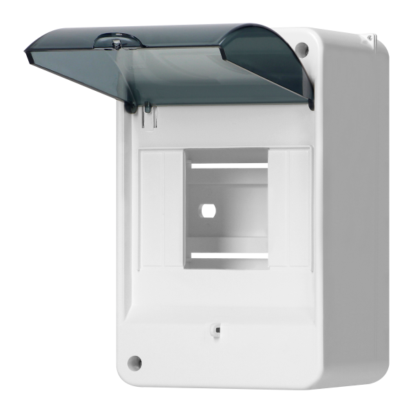 S-4 modular surface-mounted enclosure, with smoked glass, without connector, white, IP40