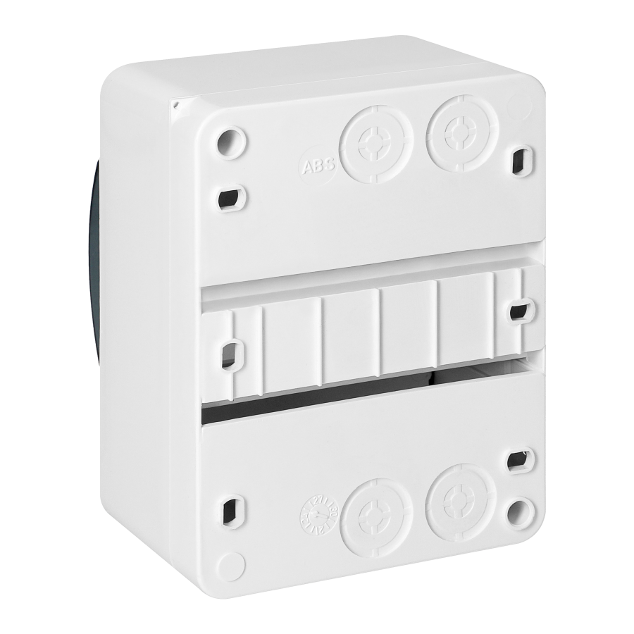 S-5 modular surface-mounted enclosure, with smoked glass, without connector, white, IP40