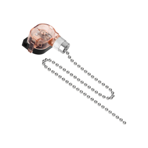 Pull chain lamp switch, silver, 3A/250VAC