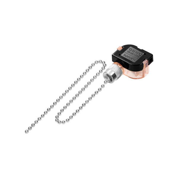 Pull chain lamp switch, silver, 3A/250VAC