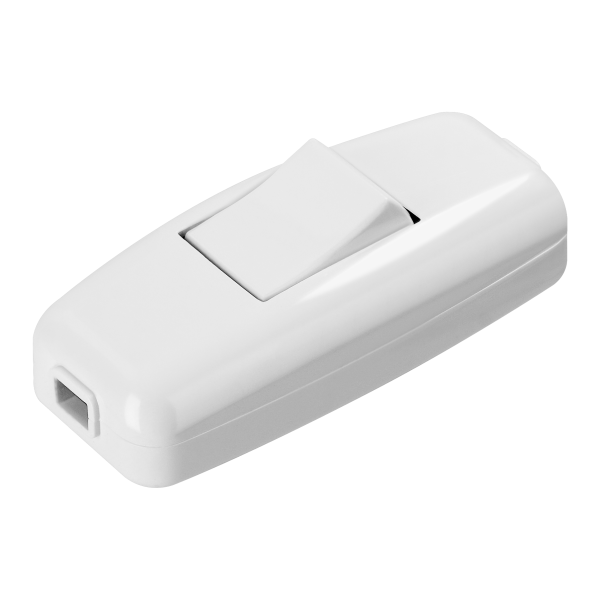 One-truck switch, white push button, white housing