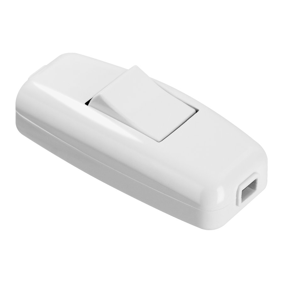 One-truck switch, white push button, white housing