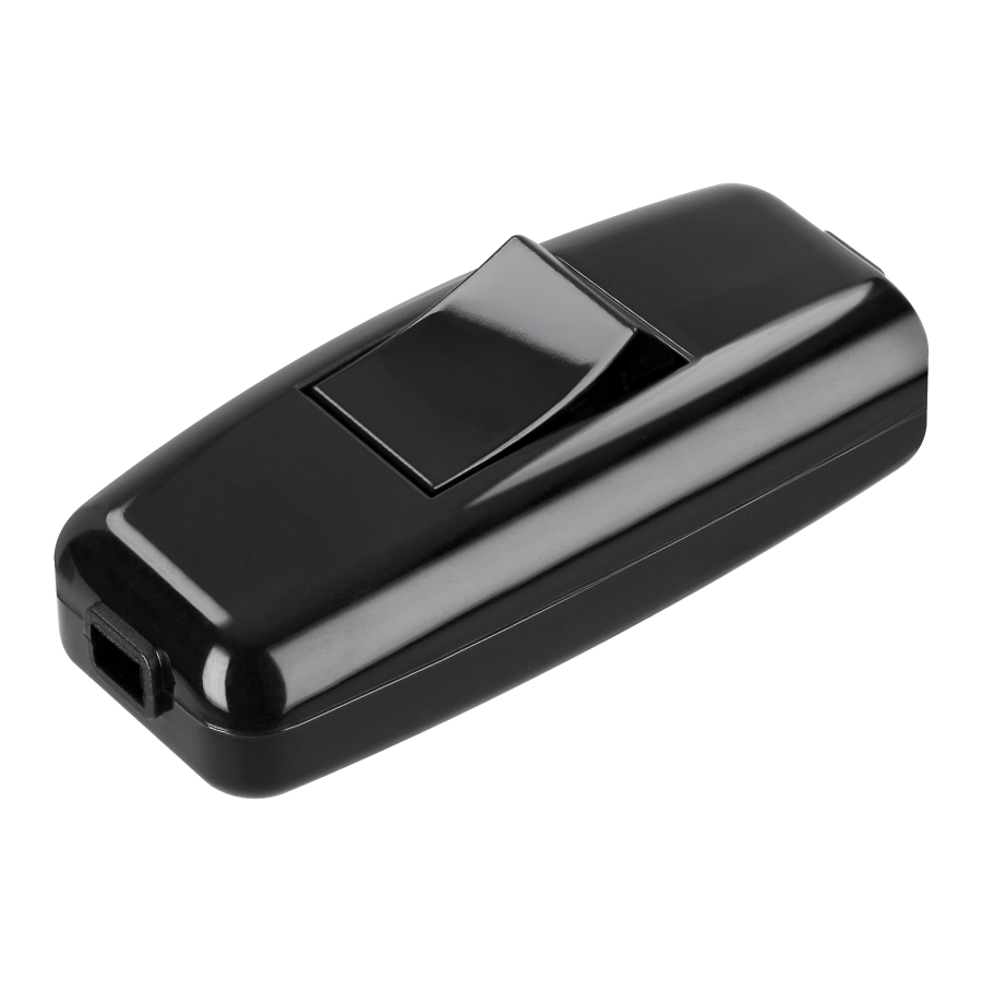 One-truck switch black push button, black housing