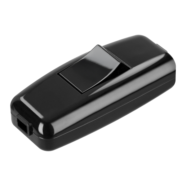 One-truck switch black push button, black housing