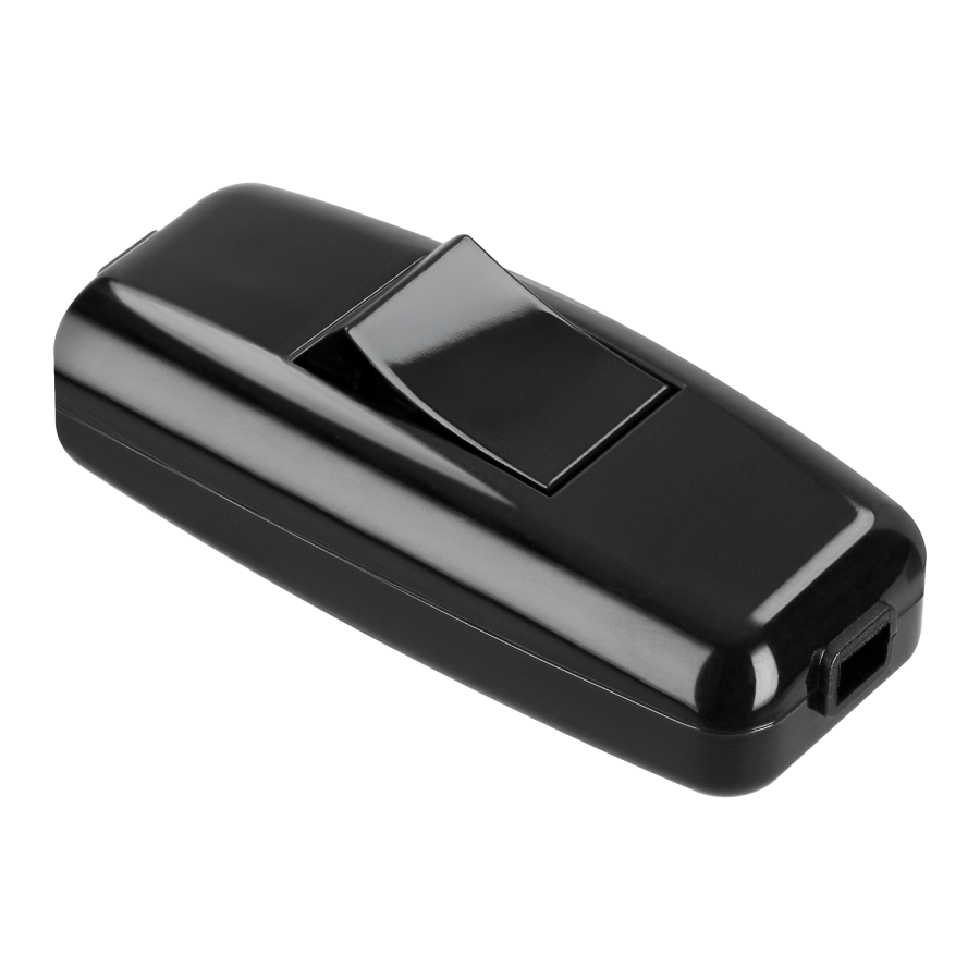 One-truck switch black push button, black housing