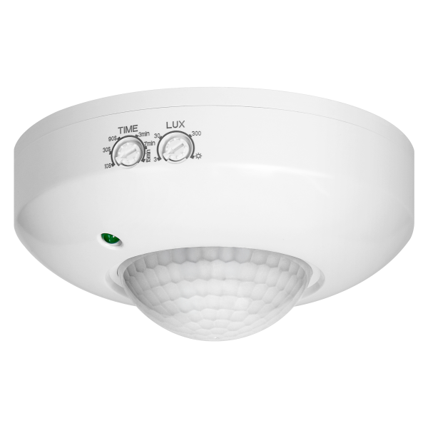 PIR motion sensor 360°, 1200 W, white