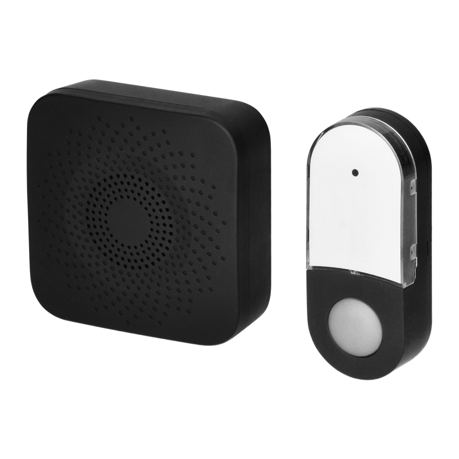 SETI AC, wireless doorbell, learning system, 32 sounds, 150m, black