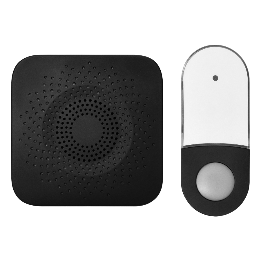 SETI AC, wireless doorbell, learning system, 32 sounds, 150m, black