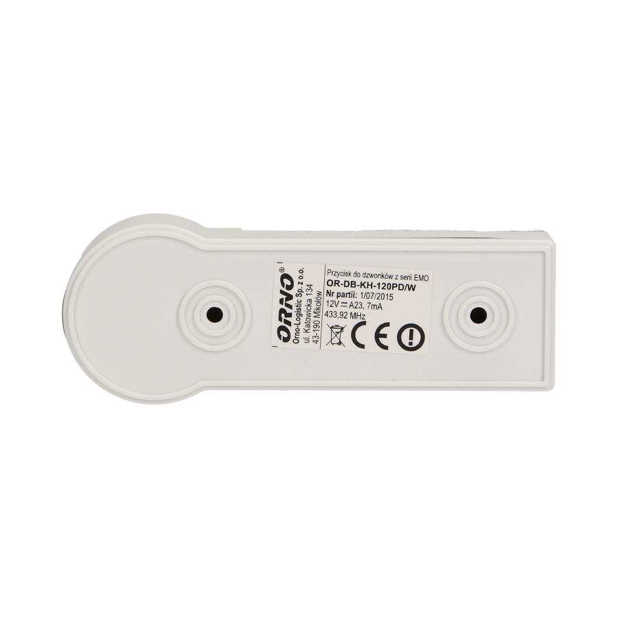 Doorbell button for wireless doorbells, EMO and DISCO series