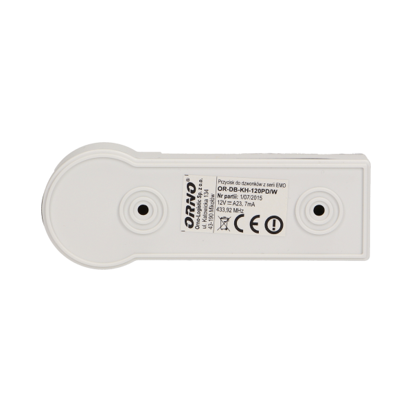 Doorbell button for wireless doorbells, EMO and DISCO series