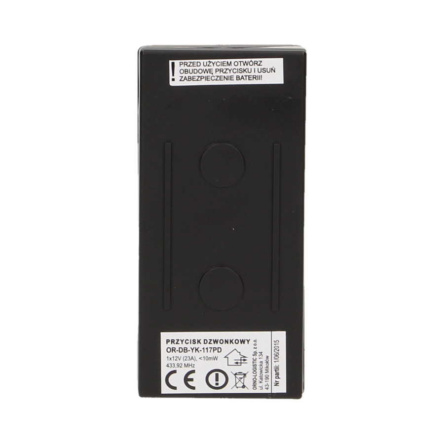 Doorbell button for wireless doorbells, OPERA series