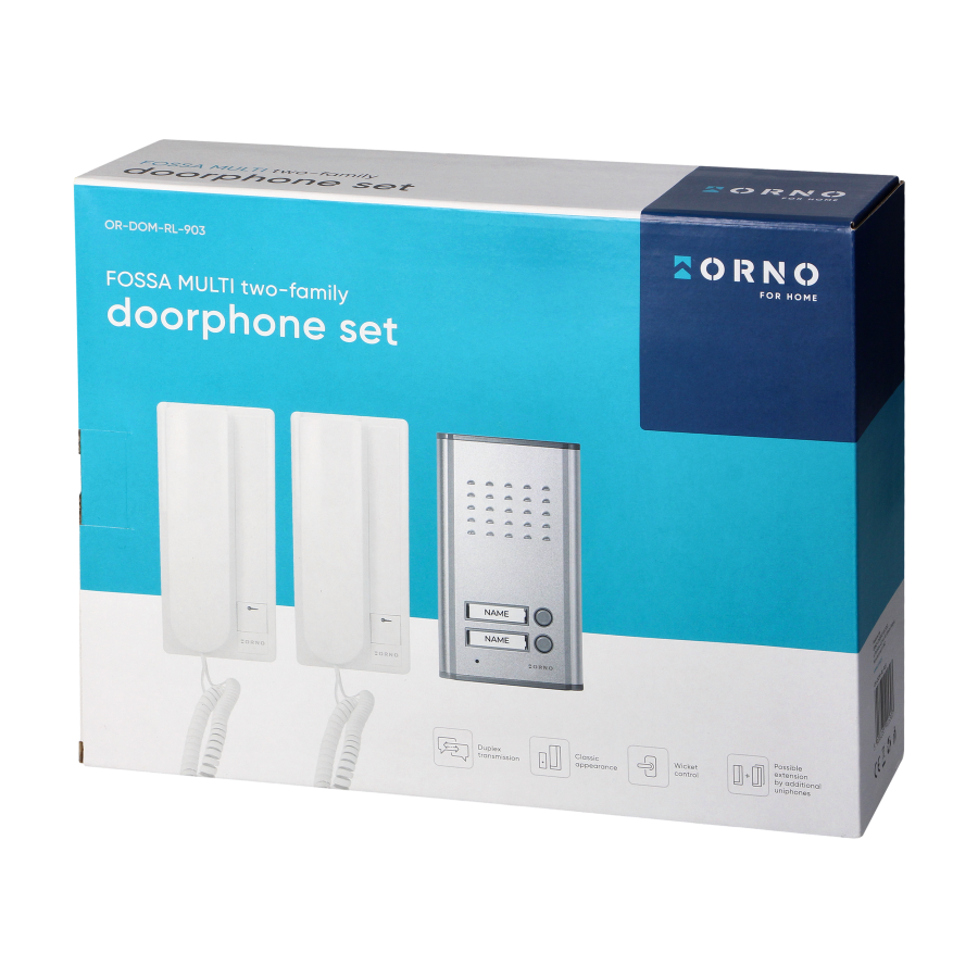 Two family doorphone, flush mounted, FOSSA MULTI