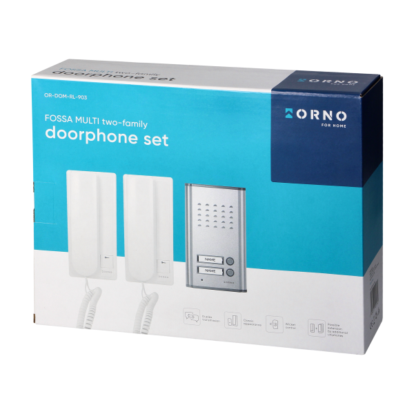 Two family doorphone, flush mounted, FOSSA MULTI