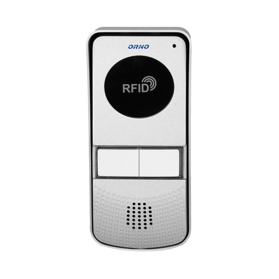 Two-family doorphone set with intercom function, surface mounted with proximity tag reader, MIZAR MULTI