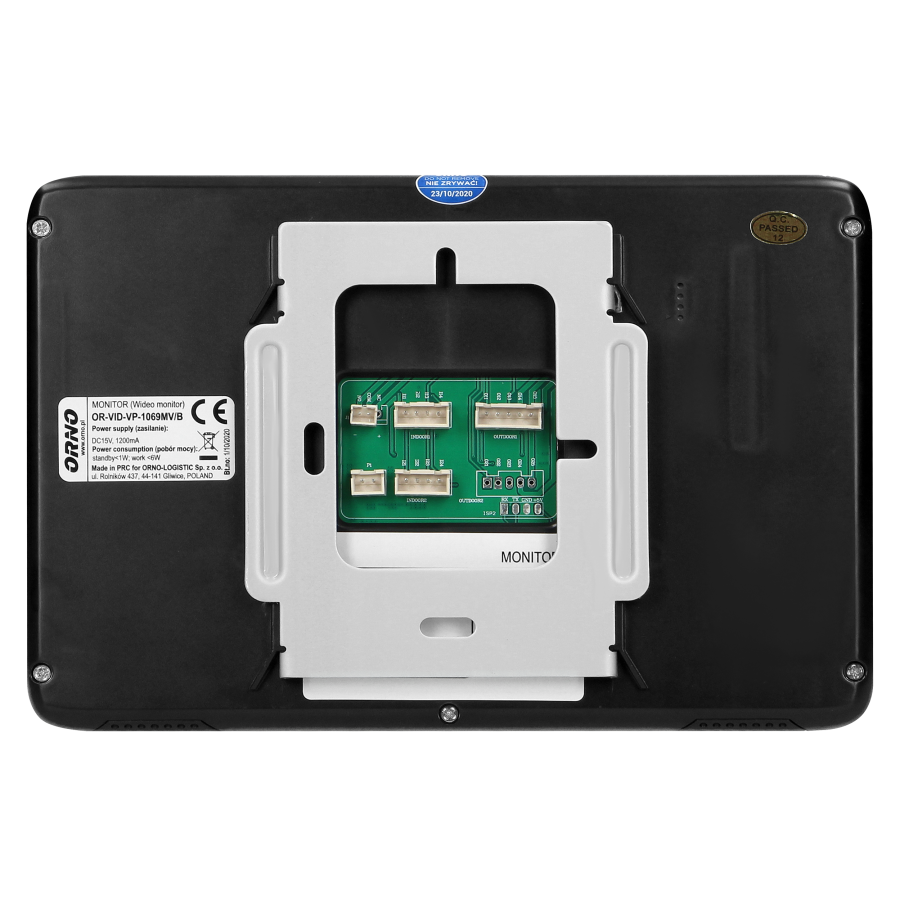 Zestaw wideodomofonowy bezsłuchawkowy, kolor,  LCD 7", z czytnikiem breloków zbliżeniowych, interkom, natynkowy, INDI N