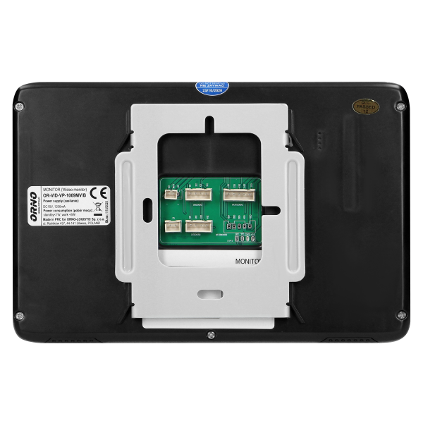 Zestaw wideodomofonowy bezsłuchawkowy, kolor,  LCD 7", z czytnikiem breloków zbliżeniowych, interkom, podtynkowy, INDI P