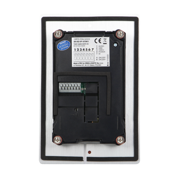 Video doorphone set, handset-free with multicolor 7" LCD screen, proximity tags reader and intercom function, flush-mounted, INDI P