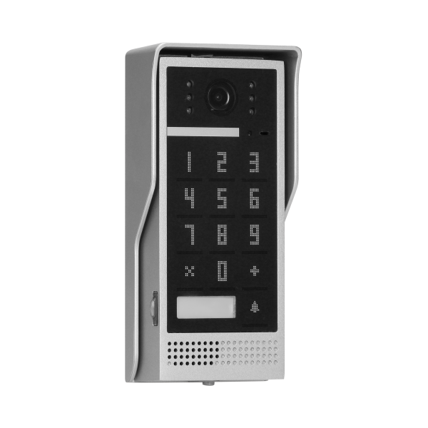 Zestaw wideodomofonowy, bezsłuchawkowy, kolor, LCD 7", interkom, z szyfratorem, natynkowy, biały, SCUTI