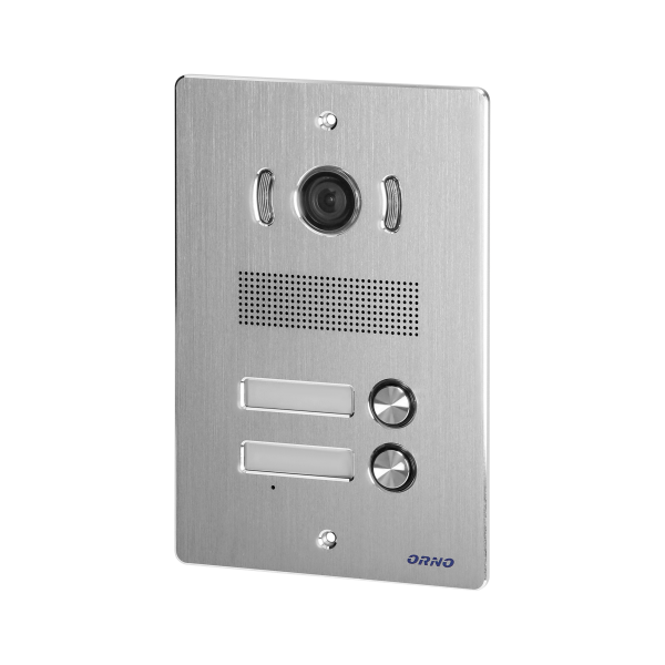 Two-family video doorphone set, handset-free with multicolor 7" LCD screen, proximity tags reader and intercom function, flush-mounted, INDI MULTI P