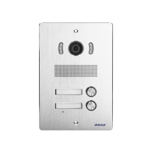 Two-family video doorphone set, handset-free with multicolor 7" LCD screen, proximity tags reader and intercom function, flush-mounted, INDI MULTI P