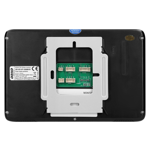 Wideo monitor bezsłuchawkowy, kolorowy, LCD 7", do zestawów z serii INDI i SCUTI, otwieranie bramy, interkom, czarny