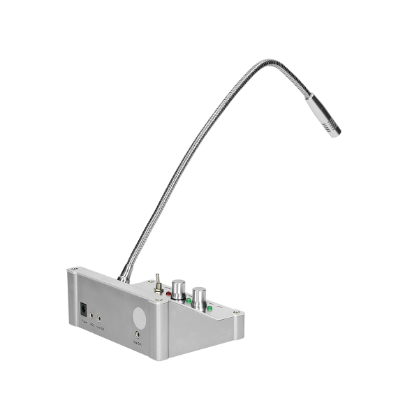 SECURIT window intercom, wired system for two-way voice communication.