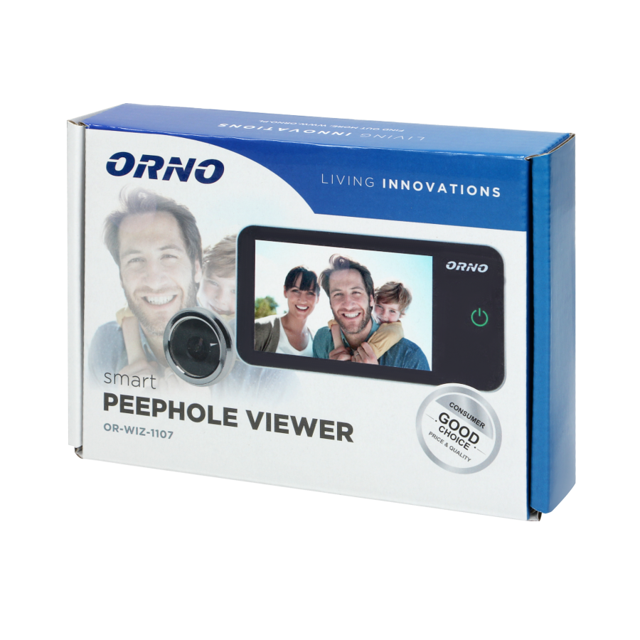 Electronic door viewer 4" silver