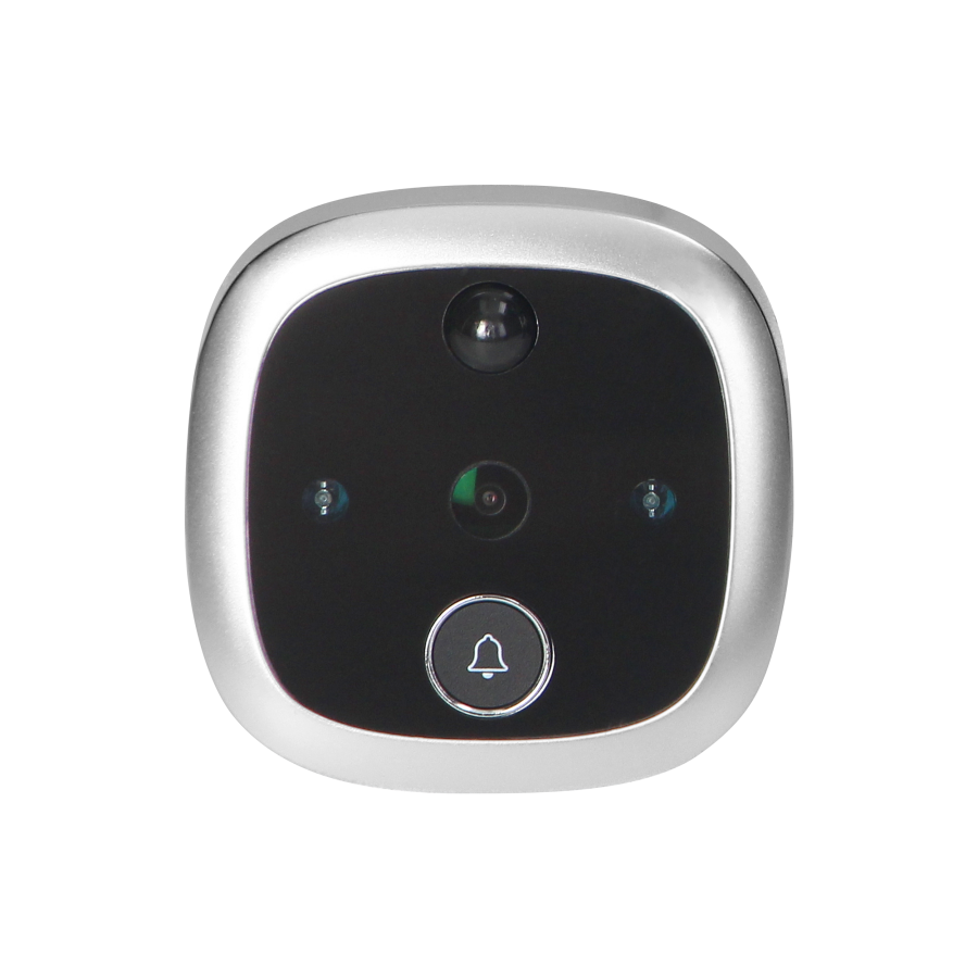 Electronic door viewer with integrated motion sensor and 4.3'' LCD screen, image and video recording on Micro SD card, menu in 4 languages, inbuilt battery