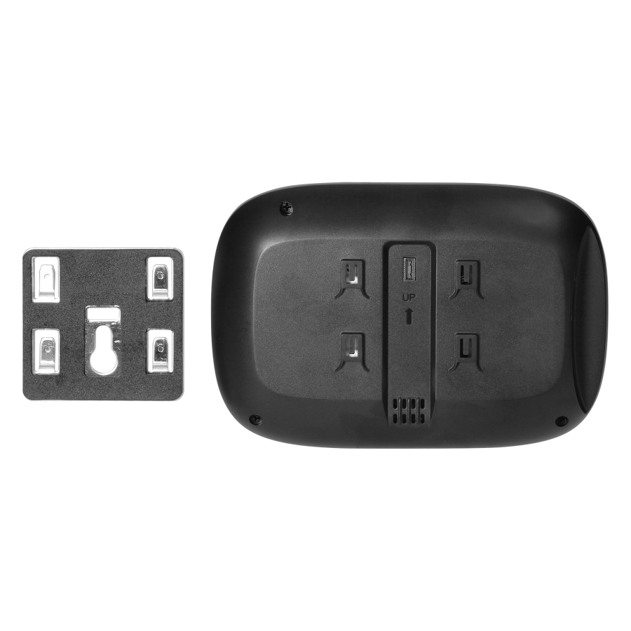 Electronic door viewer with integrated motion sensor and 4.3'' LCD screen, image and video recording on Micro SD card, menu in 4 languages, remote control via Tuya APP, inbuilt battery