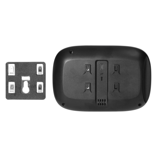 Electronic door viewer with integrated motion sensor and 4.3'' LCD screen, image and video recording on Micro SD card, menu in 4 languages, remote control via Tuya APP, inbuilt battery