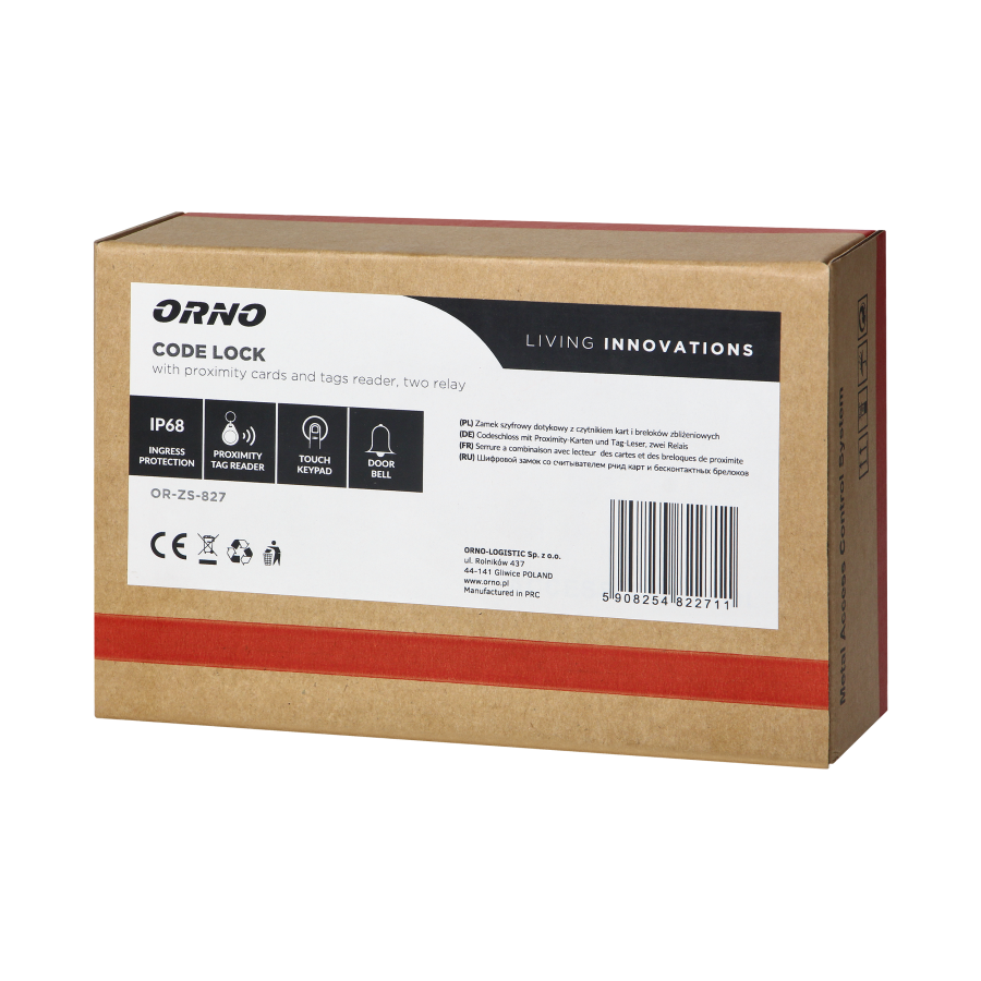 Code lock with touch keypad, proximity tag/card reader and call button ...