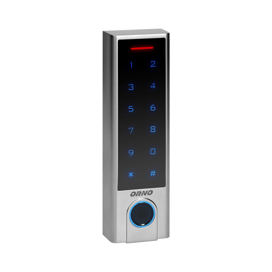 Code lock with card and proximity tags reader, fingerprints reader, SUPER SLIM, IP68, 3A relay,