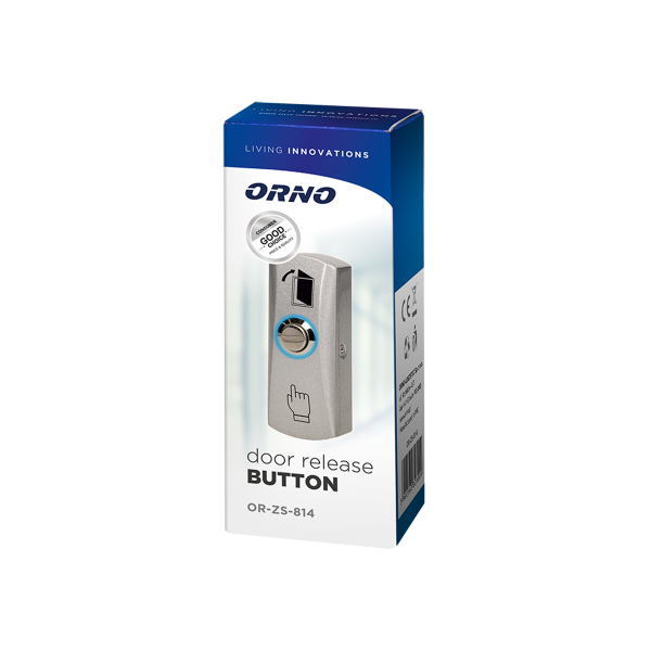 Exit button with LED backlight, surface mounted