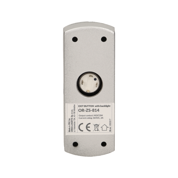 Exit button with LED backlight, surface mounted