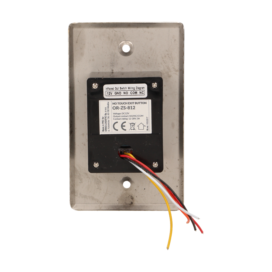 Exit button, touchless