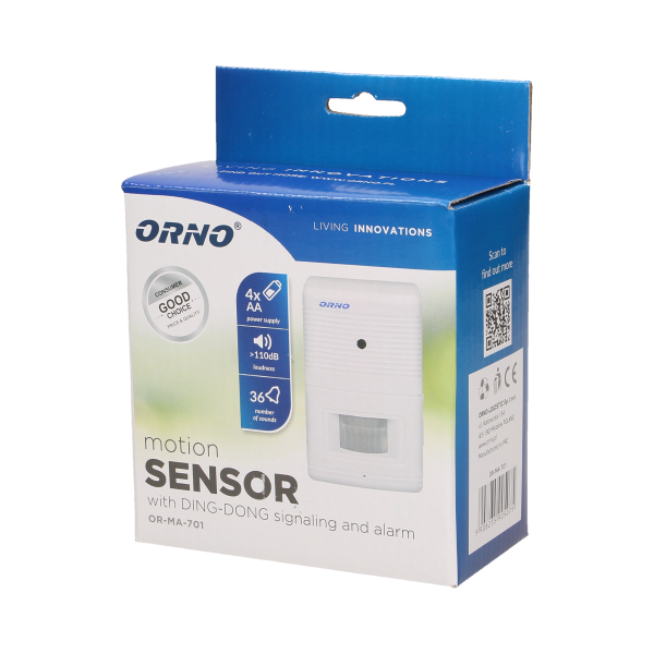 Motion sensor with DING-DONG signalling and alarm