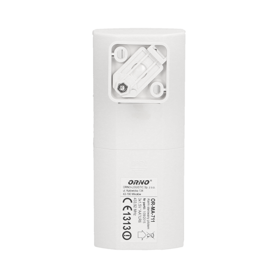 Alarm z wbudowaną syreną, sterowany pilotem, 6m, bateryjny