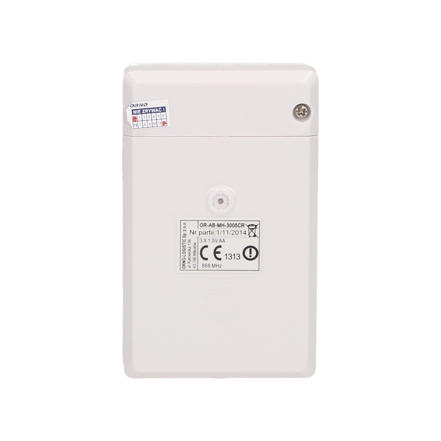 Wireless motion sensor for MH alarm