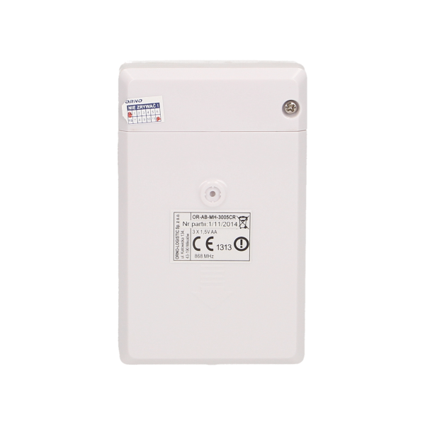 Wireless motion sensor for MH alarm